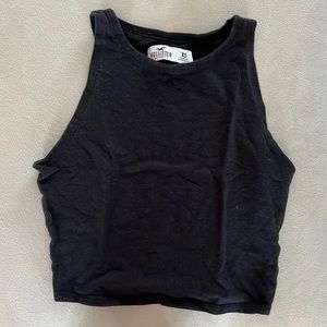 Hollister black crop tank top (XS)